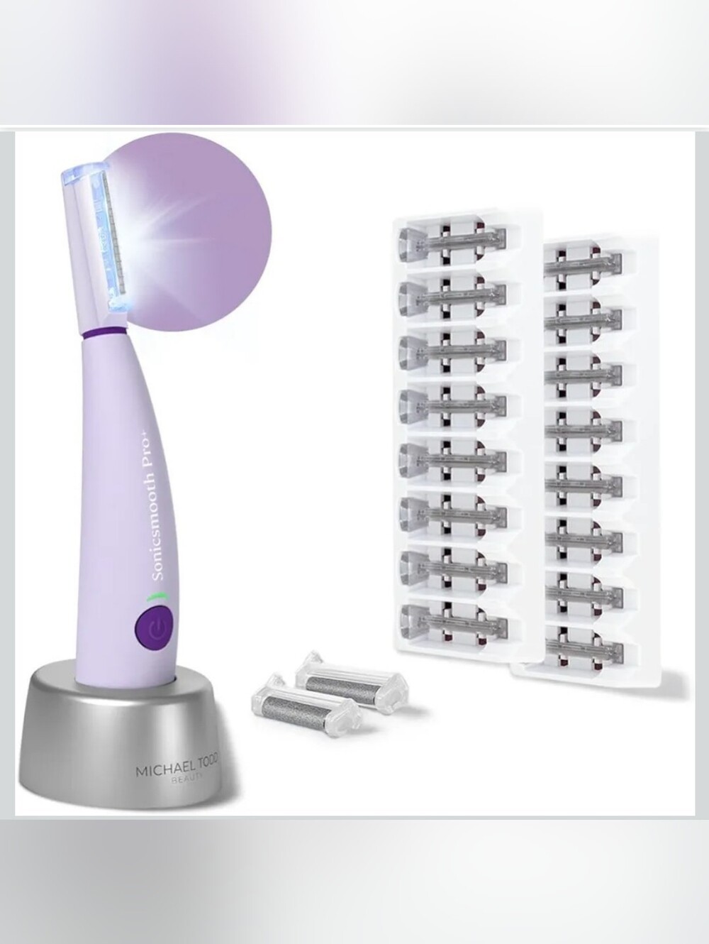 NIB Michael Todd SonicSmooth Pro Lavender Facial Exfoliating Device